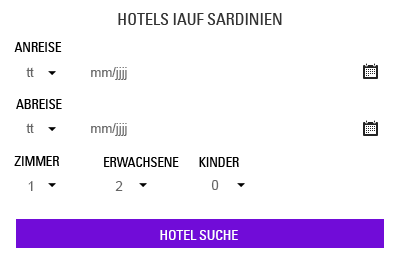 Suchen Sie Ihre Hotel auf Sardinien