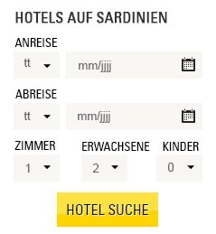 Suchen Sie Ihre Hotel auf Sardinien